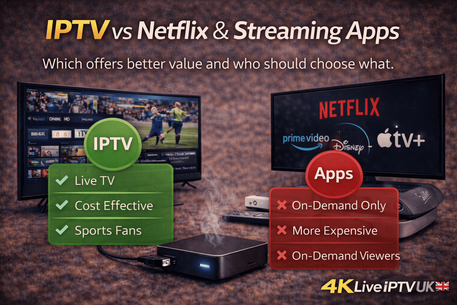 IPTV vs Netflix & Streaming Apps